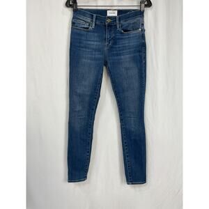 Frame 'Le' Blue Cotton Skinny De Jeanne Jeans Size 26